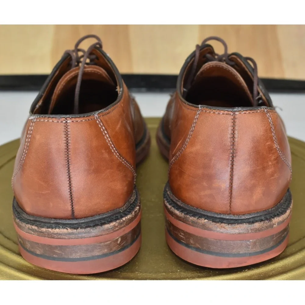 Allen Edmonds Walton Men's Shoes Size 11.5 Split Toe Oxford Derby Brown Leather